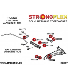 081103A: Rear upper outer link/hub bush SPORT