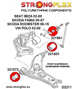 221072A: Front wishbone front bush 30mm SPORT