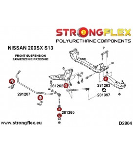 281265A: Front anti roll bar link bush SPORT