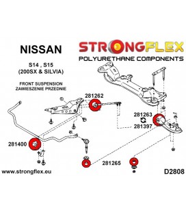 281397A: Front inner track control arm bush 38mm SPORT