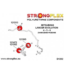 121502B: Front wishbone front bush 12mm