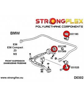 036047A: Front & rear suspension bush kit SPORT