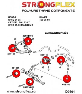 086019A: Front suspension bush kit SPORT