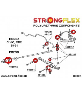 086130B: Full suspension bush kit polyurethane