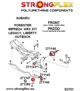 276090A: Front & rear anti roll bush kit SPORT