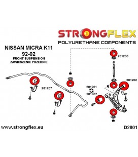 286055A: Front suspension bush kit SPORT