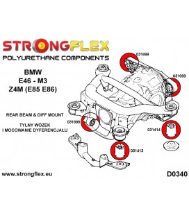 036119A: Rear beam mounting bush kit SPORT