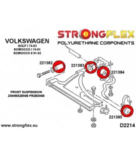 221384B: Front anti roll bar inner bush