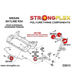 281788B: Front lower radius arm to chassis bush GT-R