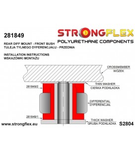 281849B: Rear diff mount - front bush