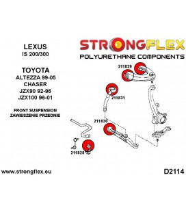 216232A: Front suspension bush kit SPORT