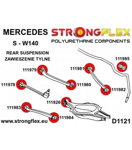 116249A: Rear suspension bush kit SPORT