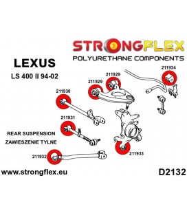 216252A: Rear suspension bush kit SPORT