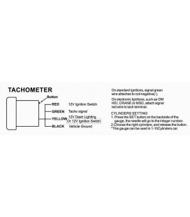 ADDCO matuoklis 52mm - Tachometras