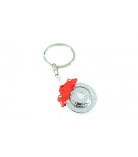 Big Brake Disc Keychain Red