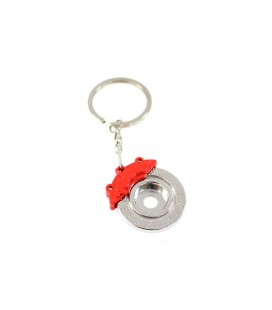 Big Brake Disc Keychain Red