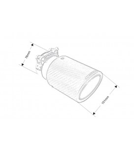 Išmetimo sistemos antgalis RM MOTORS 76-101mm