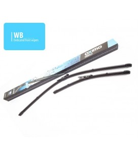 Front set dedicated silicon wiperblades Chevrolet Aveo Fiat Linea Punto