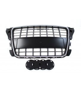 Bamperio grotelės AUDI A3 8P S8-STYLE (chrominės juodos) (09-12)