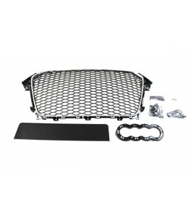 GRILLE AUDI A4 B8 RS-STYLE CHROME-BLACK (12-15)