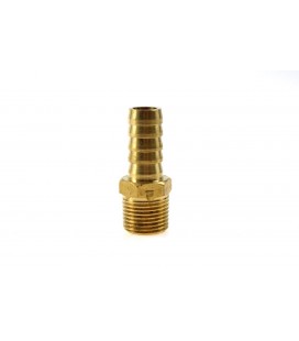 Nipple 12" to 12mm hose BRASS