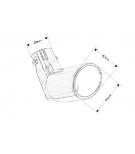 Exhaust Pipe End 98x82mm input 57mm VW Passat