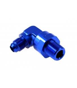 Flare male to male union adapter 90° AN4-1/8NPT