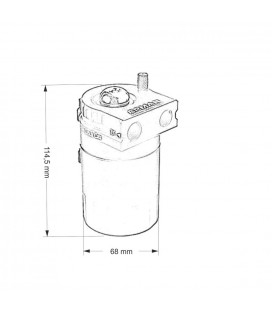 Oil catch tank 0.3L 10mm / 15mm Epman PRO Red