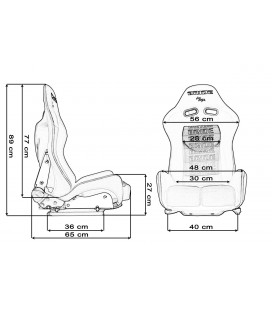 Racing seat LOW MAX K608 RED