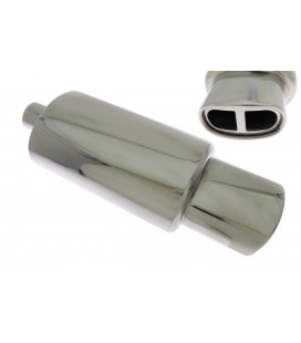 Rear Muffler TurboWorks 80x145mm inlet 63,5mm