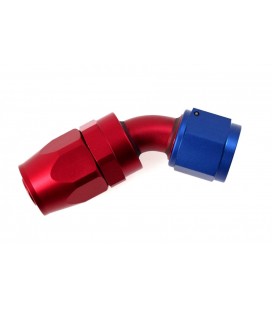 Reusable swivel hose end 45° AN10