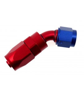 Reusable swivel hose end 45° AN6