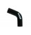 Silicone elbow 67st TurboWorks Black 84mm