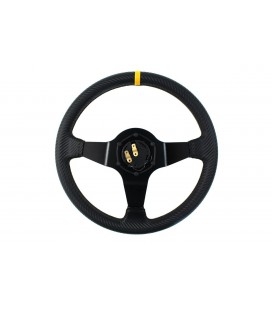 Steering wheel SLIDE 350mm offset:80mm Carbon Yellow Strip