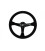 Steering wheel SLIDE 350mm offset:80mm Suede Black