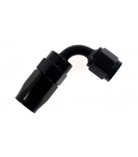 Swivel fitting 90° AN4 black