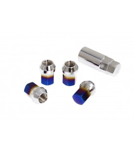 Wheel cap nut M12x1.5 Titanium Blue