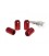 Wheel nut M12x1.25 L:32mm Red