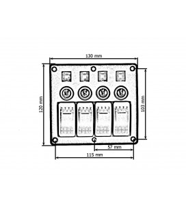 Switch ON-OFFx4,BA 2x5A 1x10A 1x15A