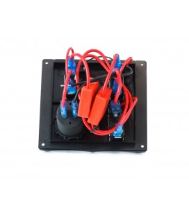 Switch Panel 12V SPSTON-OFFx3, 2xUSB, 2B 15A IP68