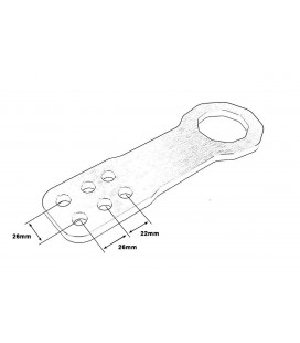 Towing bracket front violet