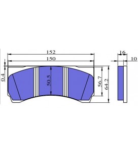 Brake Pads D2 Racing For Rotors up to 400MM