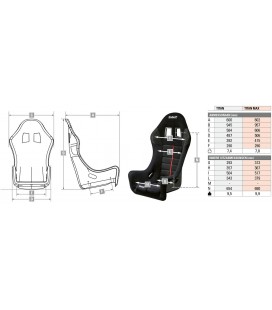 Fotel Sabelt Titan (GT-140 L) FIA