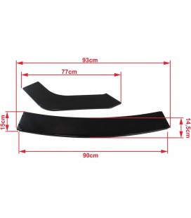 Universal front bumper splitter 3pcs.