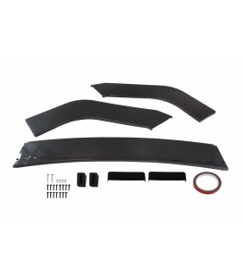 Universal front bumper splitter 3pcs. Carbon Look