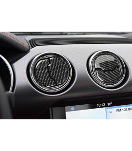 Carbon wrap interior air vent outlet Ford Mustang 15-19