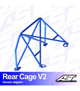 Roll Bar AUDI A3 / S3 (8L) 3-doors Hatchback FWD REAR CAGE V2