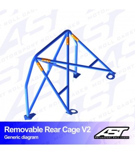 Roll Bar BMW (E30) 3-Series 2-doors Coupe AWD REMOVABLE REAR CAGE V2