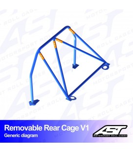 Roll Bar TOYOTA MR-2 (W30) 2-doors Roadster REMOVABLE REAR CAGE V1