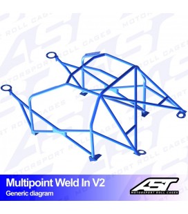 Roll Cage ALFA ROMEO 147 (Tipo 937) 3-doors Hatchback MULTIPOINT WELD IN V2